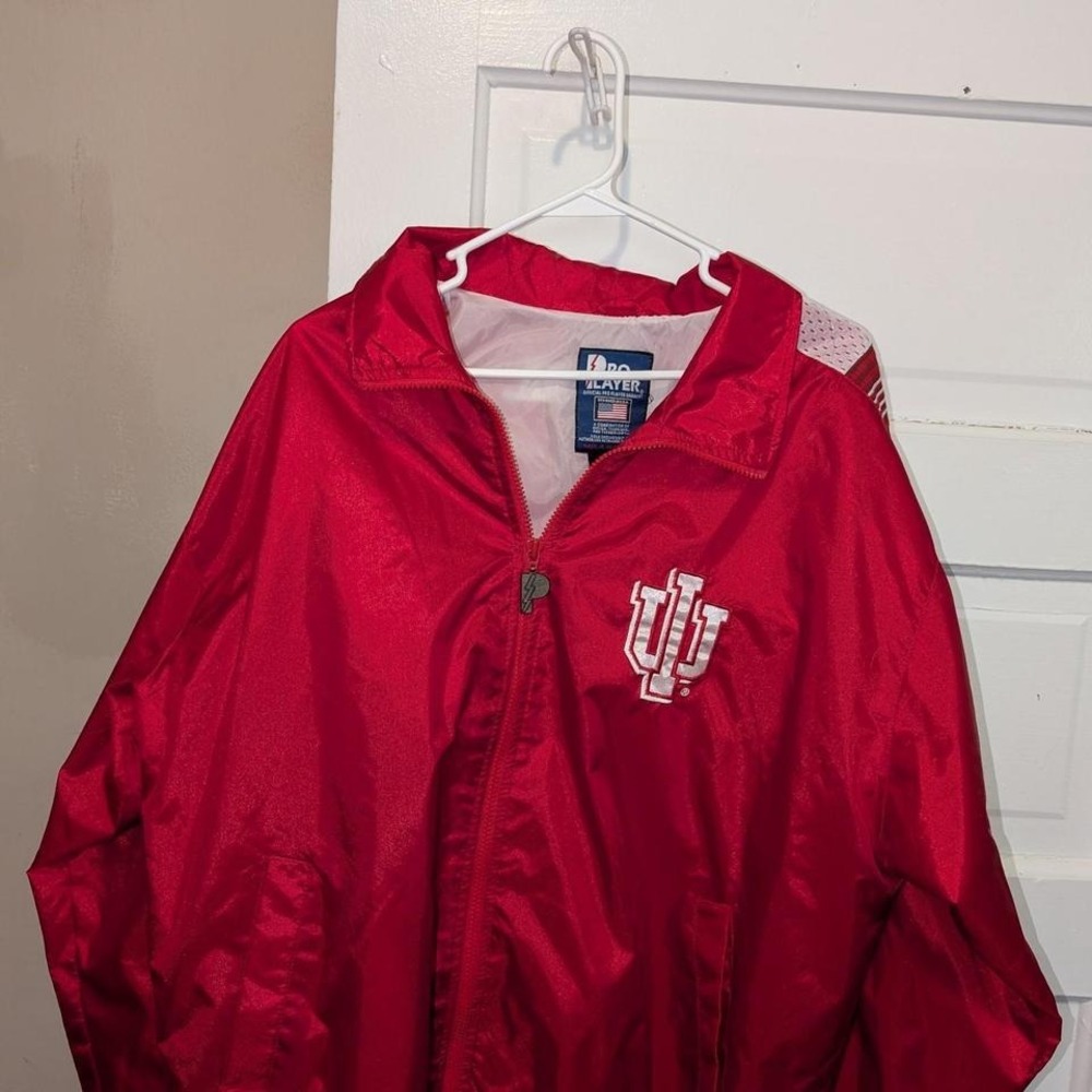 Pro Player red Indiana University windbreaker jacket Size L